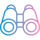 graphic icon of binoculars